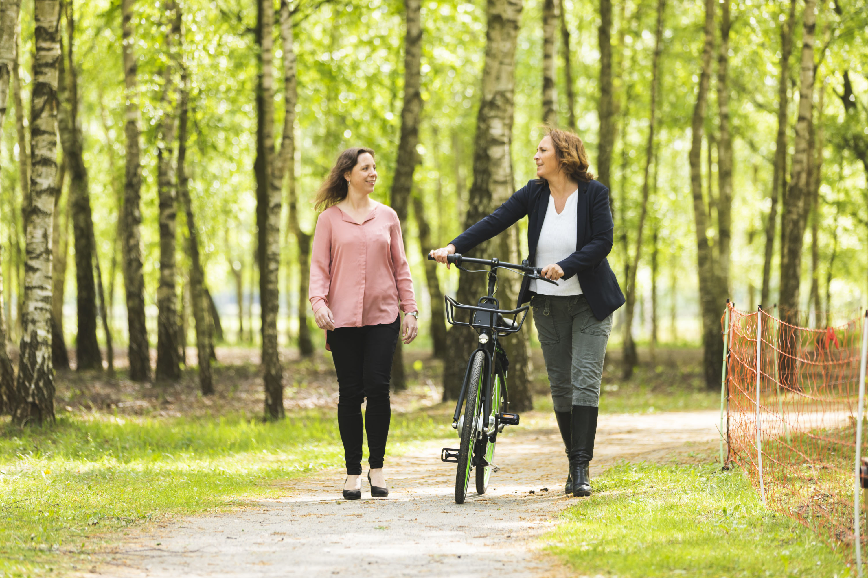 Fiets aan de hand in HTC