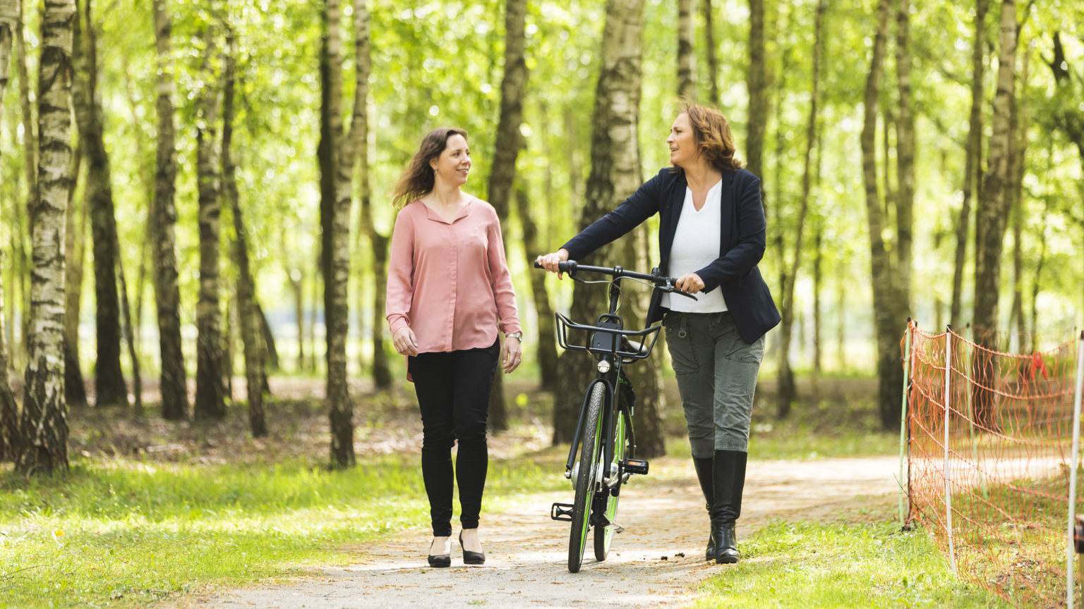 Fiets aan de hand in HTC