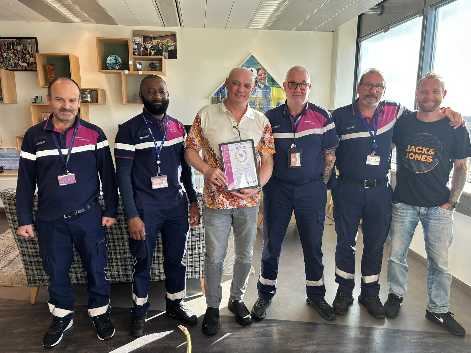 Jorgen Jubileum Schiphol Met Collegas